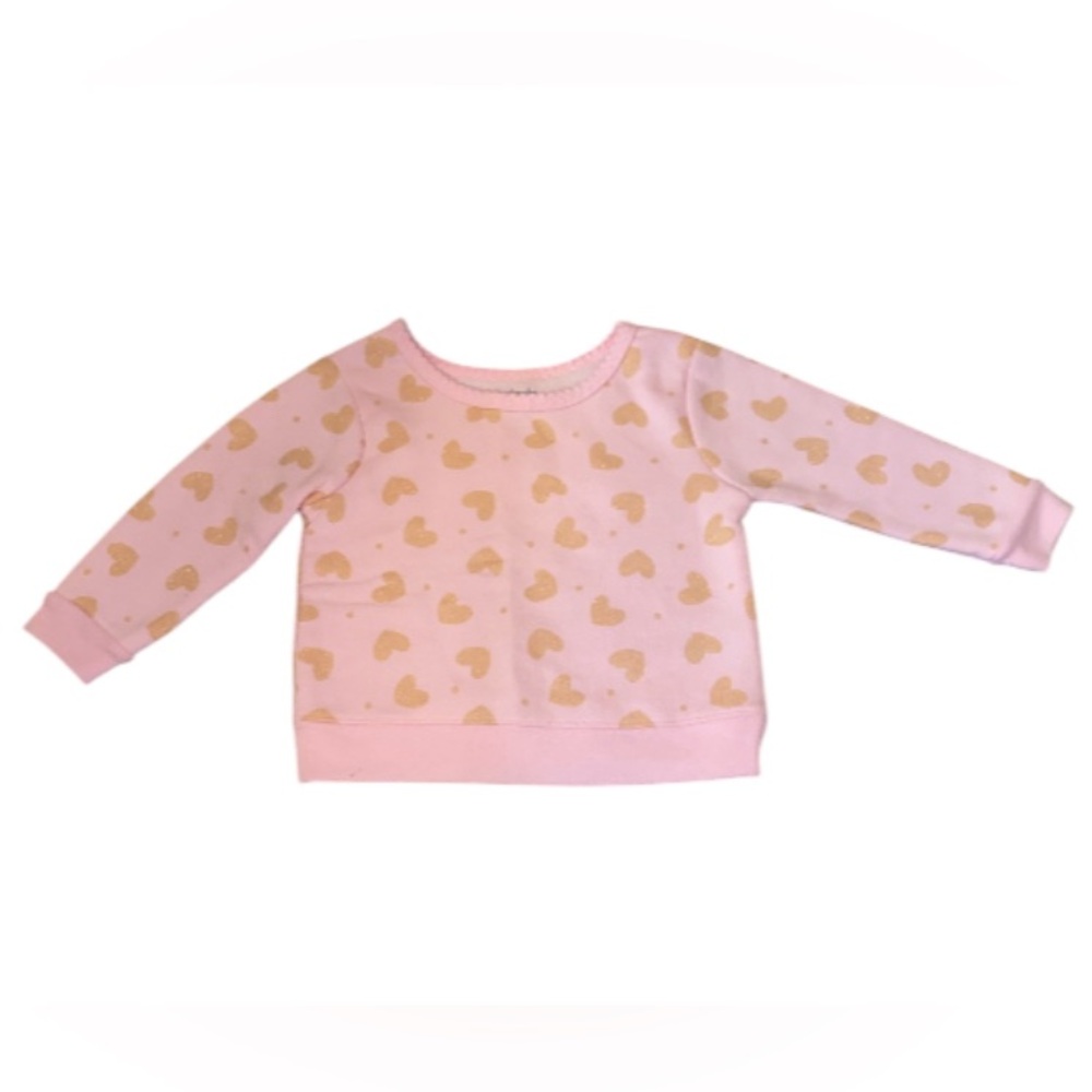 🦄3/$15🦄 Pink and Gold Garanimals Heart Patterned Sweater Size 6-9 Months